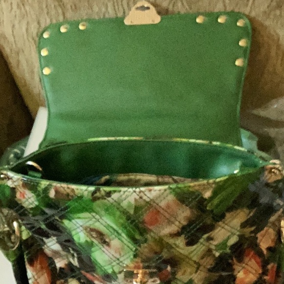 Limited edition Sharif bag patient leather and leather with floral fabric lining - Picture 10 of 14